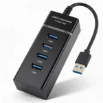 Cable Jaltech Adaptador 3.0 USB Hub 4 Puertos 5Gbps Negro
