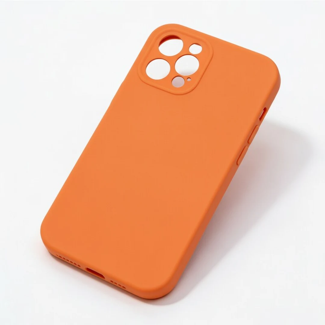 MC-FV-EST-IP12PRO-SIL-NAR Estuche IPhone 12 Pro Silicon Case Naranjado - Image 1