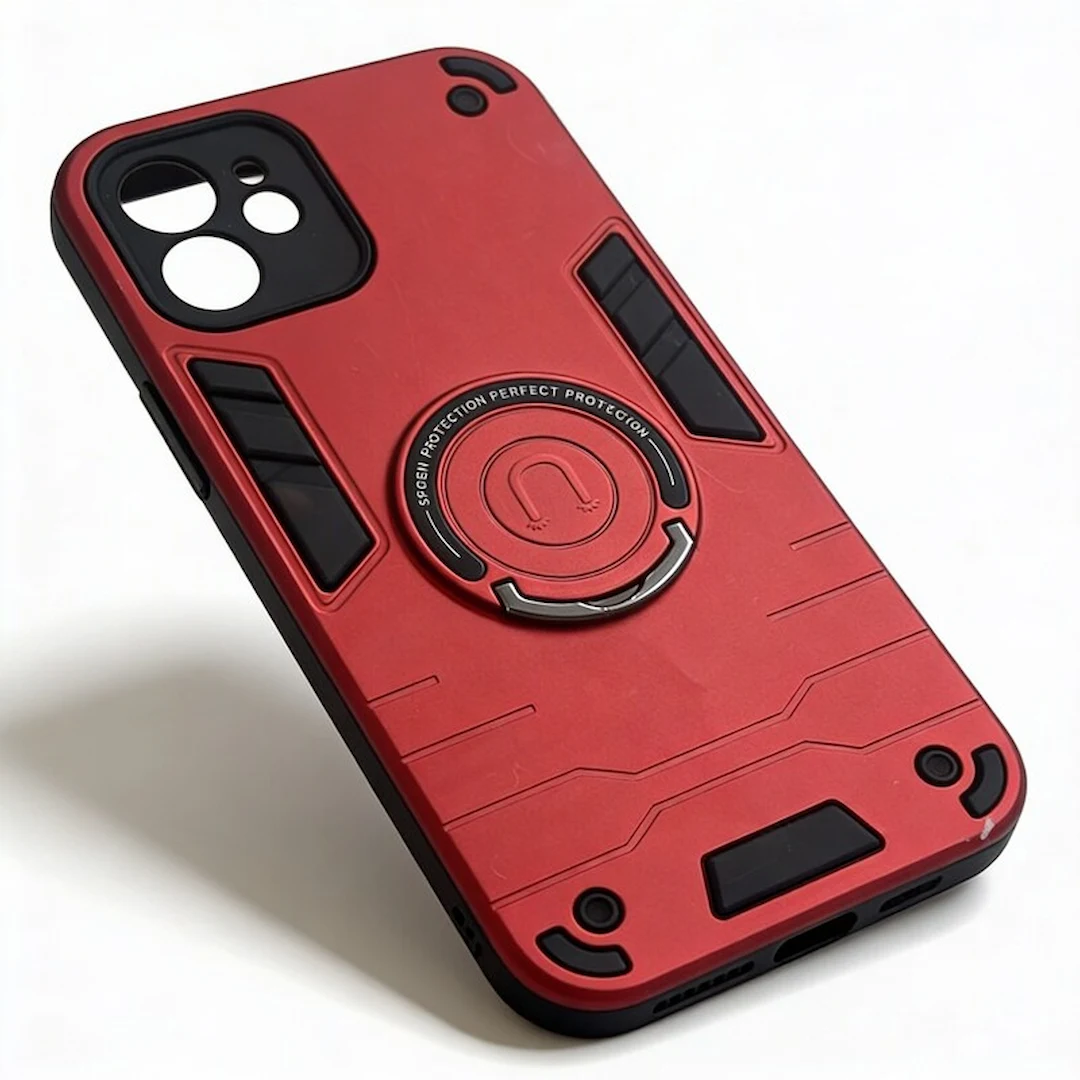 SA-FV-EST-IP12-ARM-ROJ Estuche IPhone 12 Armadura Rojo - Image 1